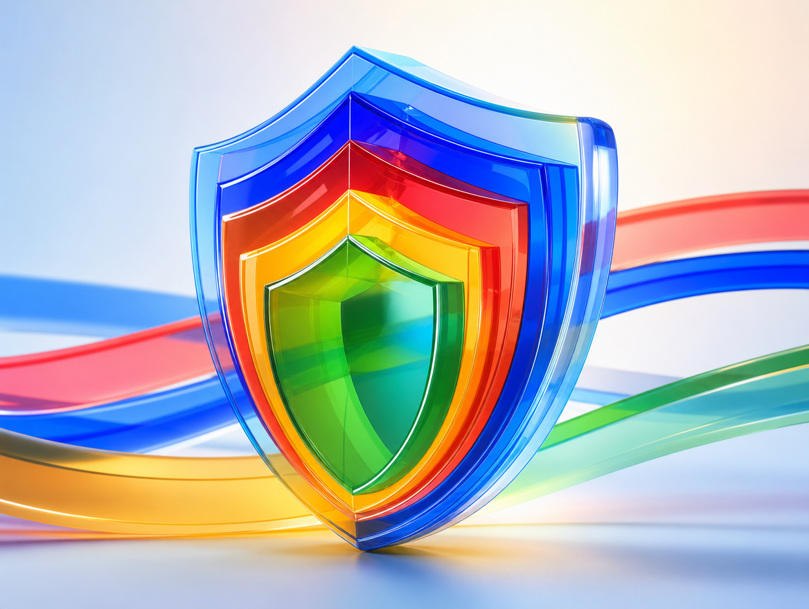 Colorful abstract of security and quality